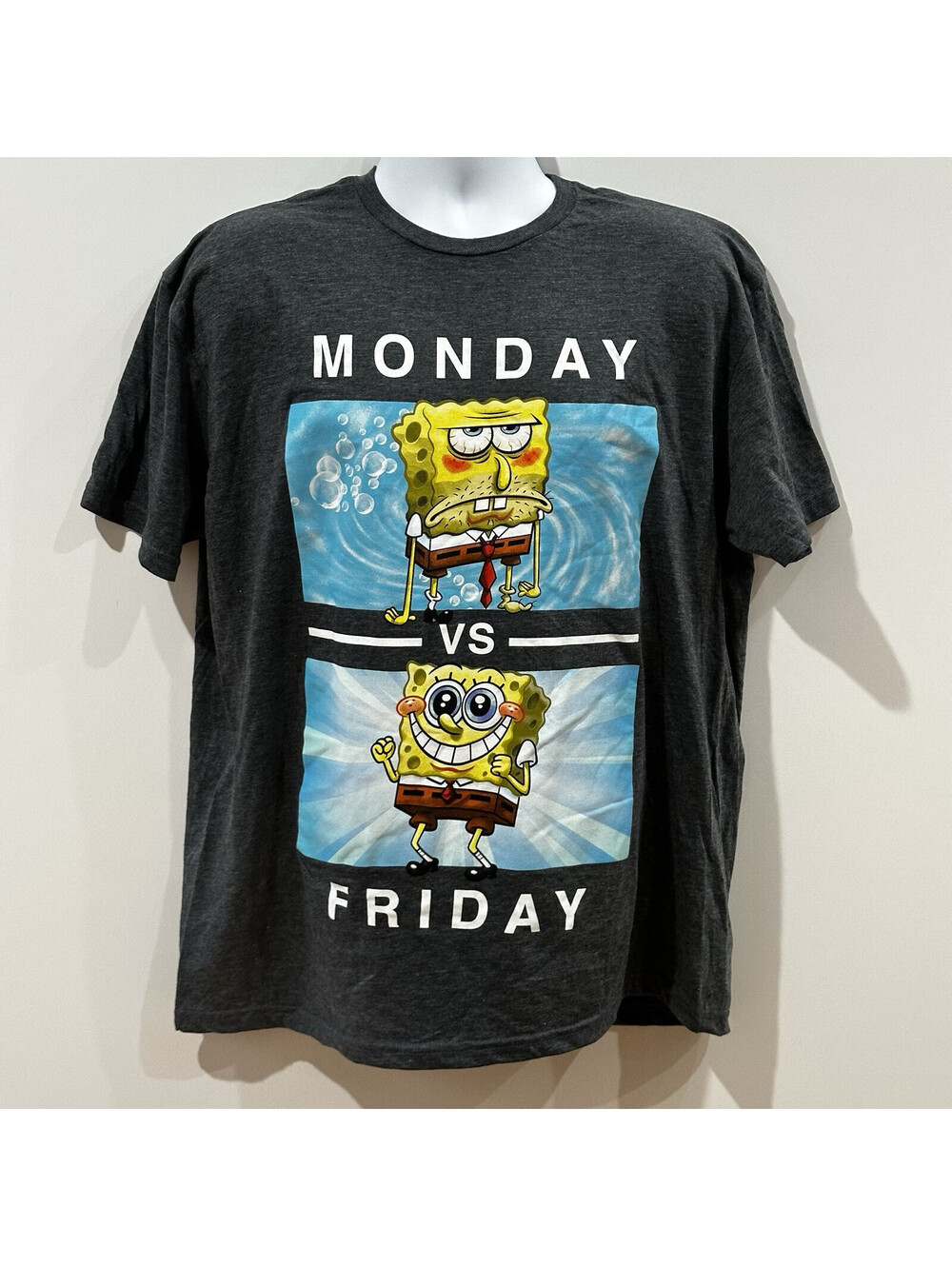 SpongeBob SquarePants Monday vs Friday T-Shirt Funny Graphic Tee
